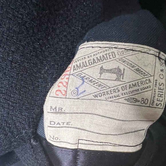 VTG Barron Anderson Black 100% Lambs Wool Overcoat - Picture 9 of 9